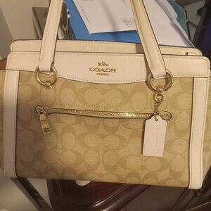 COACH White and beige bag